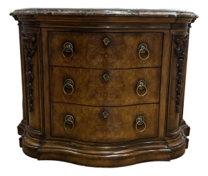 Vintage Henredon Bow Front Chest W/ Marble Top Excellent Condition