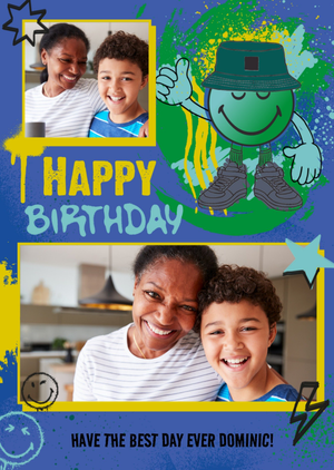 Moonpig Smiley World Have The Best Day Ever Photo Upload Birthday Card