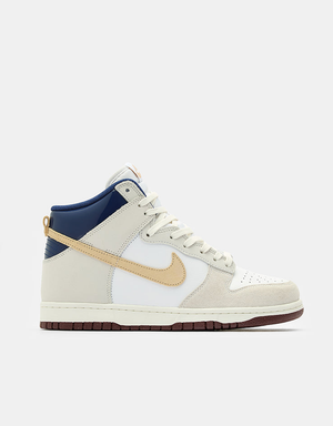 Nike SB 'Beyond' Dunk High Pro QS Skate Shoes - White/Ivory-Sand Dune-Blue/Void