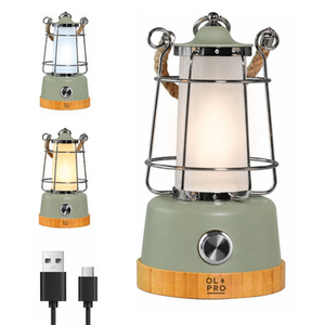 Retro Dimmable Lantern - Sage Green