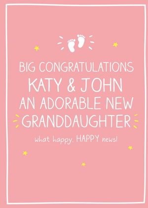 Happy Jackson New Baby Girl Congratulations Card