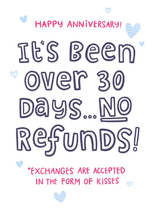Moonpig Fun Typography With Hearts On A White Background Humorous Anniversary Card