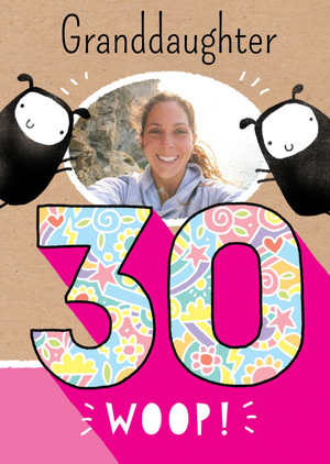 Moonpig Deeply Sheeply Granddaughter 30th Birthday Photo Upload Card