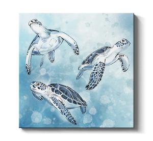 Sea Turtles in Ocean Blue