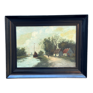 Beautiful, 19th Century Dutch Landscape Oil Painting