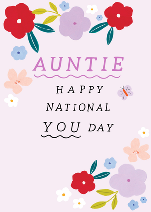 Moonpig Auntie Happy National You Day Birthday Card