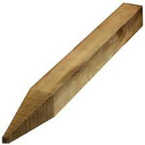 75 x 75mm x 1.65m SAWN UC4 GREEN INCISED POST 4 WAY POINTED UNSEASONED FSC