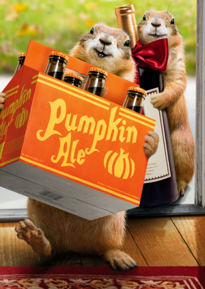 Moonpig Pumpkin Ale Happy Thanksgiving Card