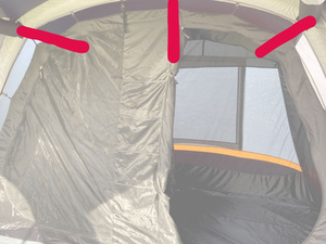 3 x Storm bars for Cocoon Breeze® Bedroom section