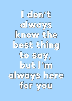 Moonpig Sunshine Lane I'm Always Here For You Card