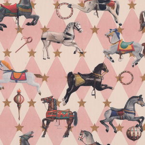 Carrie Neely Carousel Fabric Blush Pink