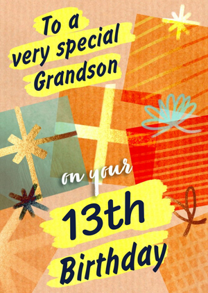 Moonpig To A Very Special Grandson On Your Birthday Personalise Age Card