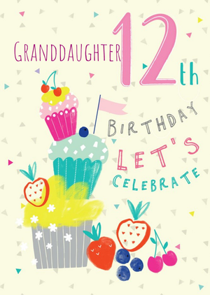 Moonpig Laura Darrington Fruit Illustration Granddaughter 12Th Birthday Card