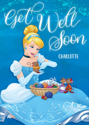 Disney Personalised Get Well Soon Cinderella Card