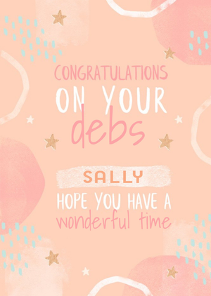 Moonpig Pink Typographic Congratulations Card