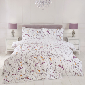 Becky Lilac Floral 200TC 100% Cotton Duvet Set