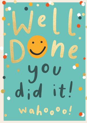 Moonpig Well Done You Did It Typographic Card
