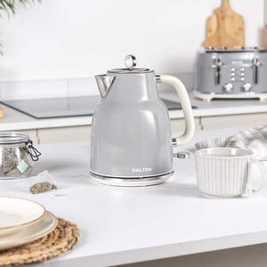 SALTER RETRO GREY 1.7L Rapid Boil Kettle