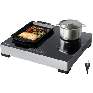Inductie Kookplaat - 4 Zones - 1 Flexzone - Zilver
