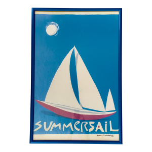 Rare Limited Edition ‘Summer Sail’ Silkscreen Print by Michael Volbeacht, Signed, Numbered 171/1000