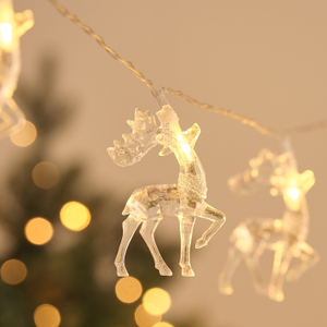 20 Clear Mini Reindeer LED Fairy Lights