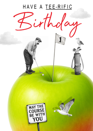 Emma Proctor Have A Tee-Rific Birthday Funny Golf Scene Card