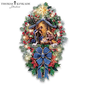 Thomas Kinkade Studios O Holy Night Wreath