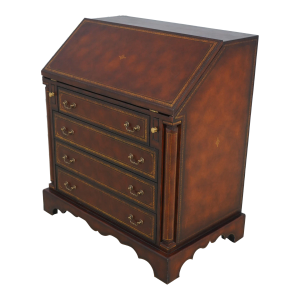 Maitland Smith Tooled Leather Slant Front Desk