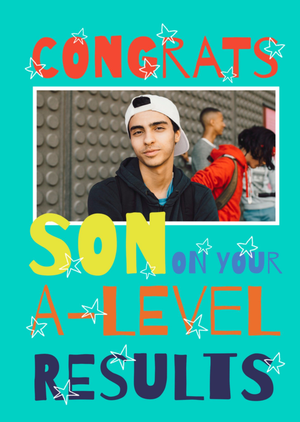 Moonpig Congrats Son On Your A Level Results Photo Upload Card
