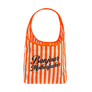 Orange Bonjour Motherfuckers Tote Bag (one size)