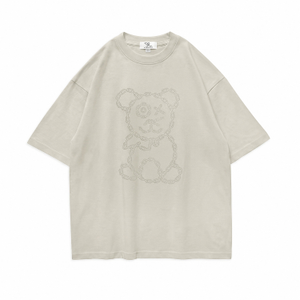 Universal Fit Graffiti Baby Bear Organic Cotton Chain Link Embroidery Tee (one size)
