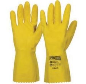Prochoice Silverlined Rubber Gloves Yellow - Pack of 12 Pairs