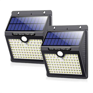 Solar Lamp 97 LEDs 2 Stuks Zwart
