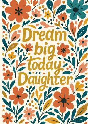 Moonpig Dream Big Today Daughter Card