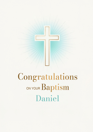 Moonpig Congratulations On Your Baptism Card