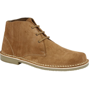 Roamers Mens 3 Eyelet Fuller Fitting Desert Boot - 13 UK / Sand