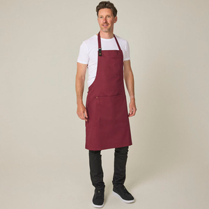 Burgundy Utility Bib Apron