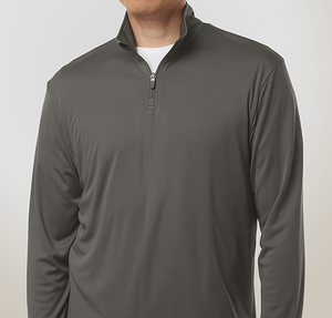AllPro Pro-Lock UPF 50 Quarter Zip Performance Shirt - Embroidered - Charcoal