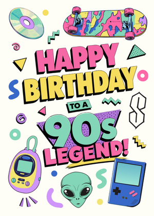 Moonpig Retro 90S Legend Birthday Card