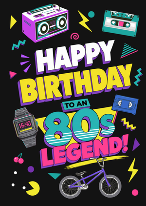 Moonpig Retro 80S Legend Birthday Card