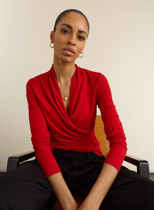 Gylda Fixed Wrap Top - UK 10 | EU 36 | US 06 / Crimson Red