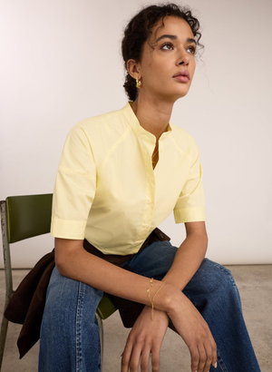Ana Organic Cotton Shirt - UK 12 | EU 38 | US 08 / Butter Yellow