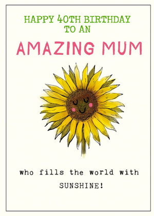 Moonpig Pigment Floral Cute Mum Birthday Card