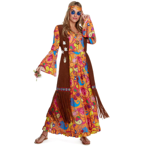 Womens Long Hippie Dress Costume