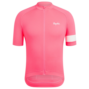 Mens Core Lightweight Cycling Jersey (High-Vis Pink)
