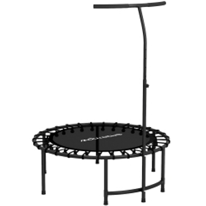 SPORTNOW Trampolín Rebounder, mango ajustable en 5 posiciones, trampolín para entrenamiento, negro