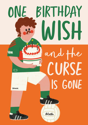 The London Studio Abigolucky One Birthday Wish And The Curse Is Gone Funny Gaelic Footballer Card