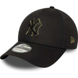 New Era Mens 9FORTY Team Outline NY Yankees MLB Baseball Cap - Black - OSFM / Black