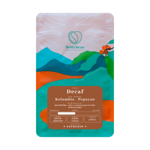 BeMyBean - bezkofeinowa kawa ziarnista Kolumbia Popayan Natural Sugarcane Espresso 250 g (outlet)