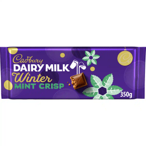 Cadbury Dairy Milk Winter Mint Crisp Chocolate Bar 350g